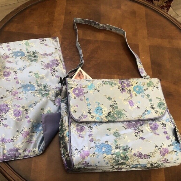 Mommy Bag Diaper backpack Blue Large Messenger Tote Cross Body - Baby Shower - Picture 1 of 12